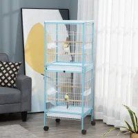 Arge Bird Cage With . Width For Wingspan (Option: Light Blue)